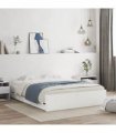 vidaXL Bed Frame with Drawers without Mattress White 140x200 cm — Size: 140 x 200 cm