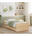 vidaXL Bed Frame | Sonoma oak | Engineered wood | Small Single | Storage — Size: 75 x 190 cm