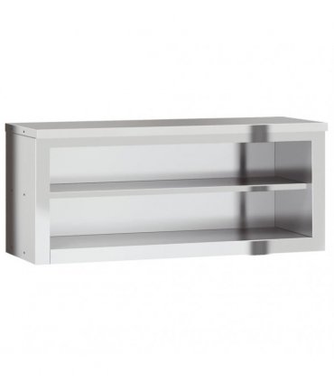 vidaXL Kitchen Wall Cabinet with Shelf Stainless Steel — Size: 110 x 40 x 46 cm