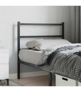vidaXL Metal Replace Headboard Black 90 cm — V0671977094