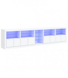 vidaXL Sideboard with LED Lights White 283x37x67 cm — V0671977438