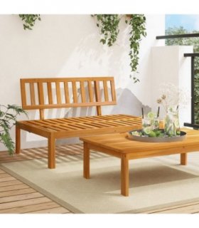 vidaXL Garden Pallet Middle Sofa Solid Wood Acacia