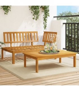 vidaXL Garden Pallet Sofa Set 2 pcs Solid Wood Acacia — Model: corner + table