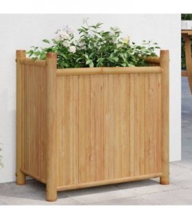 vidaXL Planter 50x30x50 cm Bamboo — Size: 50 x 30 x 50 cm