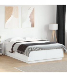 vidaXL Bed Frame without Mattress White 150x200 cm King Size — Size: 150 x 200 cm