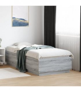 vidaXL Bed Frame without Mattress Grey Sonoma 90x190 cm Single — Size: 90 x 190 cm — V0671977880