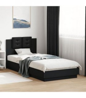 vidaXL Bed Frame without Mattress Black 100x200 cm — Size: 100 x 200 cm — V0671977961