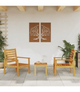 vidaXL Garden Sofa Chair 2pcs 66.5x65x81 cm Solid Wood Acacia