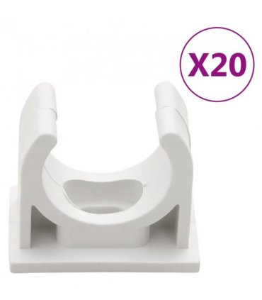 vidaXL Cable Trunkings with Clips Ø25 mm 10 m PVC