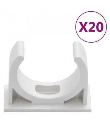vidaXL Cable Trunkings with Clips Ø30 mm 10 m PVC