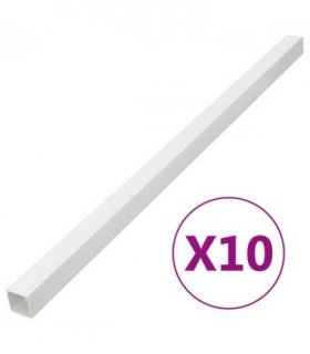 vidaXL Cable Trunking 50x25 mm 10 m PVC — Size: 50 x 25 mm 10 m, Model: screwable