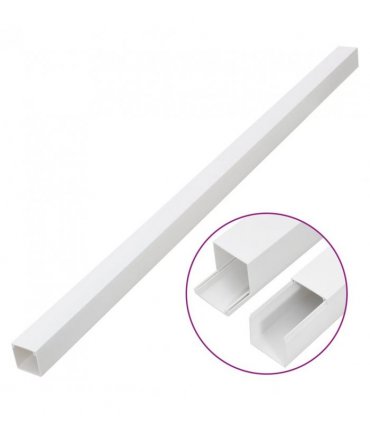 vidaXL Cable Trunking 50x25 mm 10 m PVC — Size: 50 x 25 mm 10 m, Model: screwable