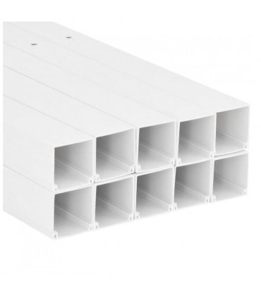 vidaXL Cable Trunking 50x25 mm 10 m PVC — Size: 50 x 25 mm 10 m, Model: screwable