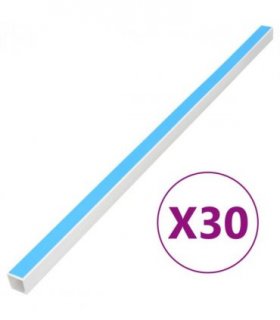 vidaXL Cable Trunking Self-Adhesive 40x40 mm 30 m PVC — Size: 40 x 40 mm 30 m