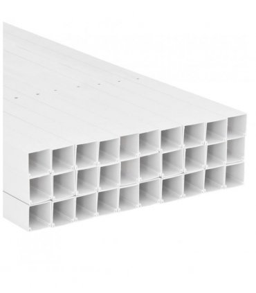 vidaXL Cable Trunking 50x25 mm 30 m PVC — Size: 50 x 25 mm 30 m, Model: screwable