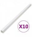 vidaXL Cable Trunking 100x60 mm 10 m PVC — Size: 100 x 60 mm 10 m, Model: screwable