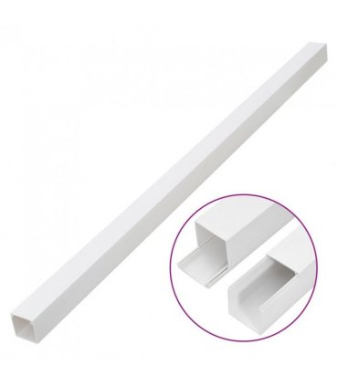 vidaXL Cable Trunking 100x60 mm 10 m PVC — Size: 100 x 60 mm 10 m, Model: screwable