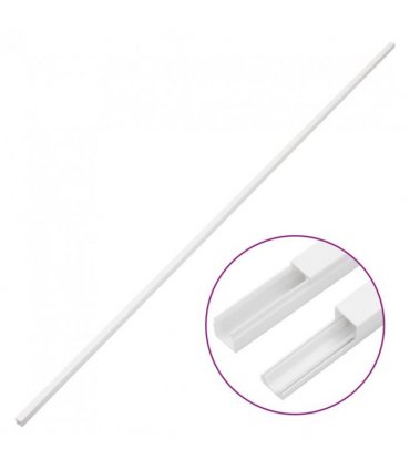 vidaXL Cable Trunking 10x10 mm 30 m PVC — Size: 10 x 10 mm 30 m, Model: screwable