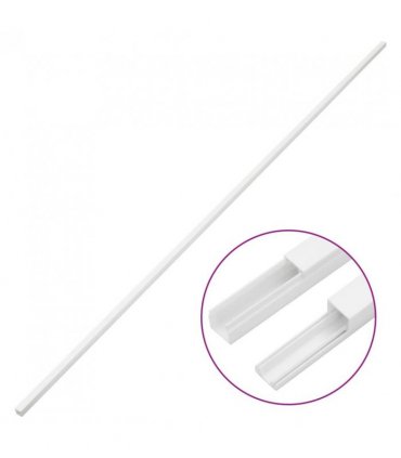 vidaXL Cable Trunking 25x16 mm 30 m PVC — Size: 25 x 16 mm 30m, Model: screwable