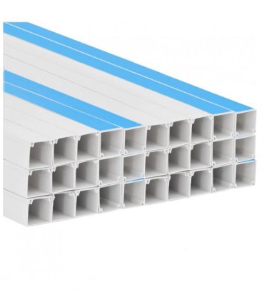 vidaXL Cable Trunking Self-Adhesive 40x25 mm 30 m PVC — Size: 40 x 25 mm 30 m