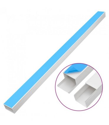 vidaXL Cable Trunking Self-Adhesive 60x40 mm 30 m PVC — Size: 60 x 40 mm 30 m
