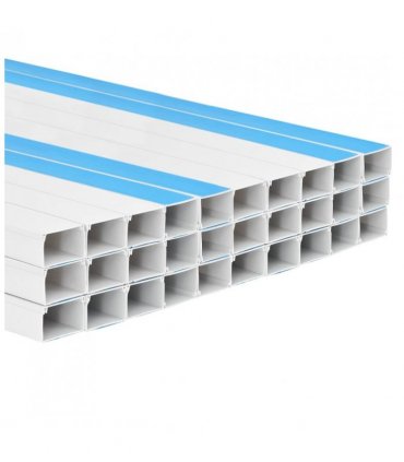vidaXL Cable Trunking Self-Adhesive 60x40 mm 30 m PVC — Size: 60 x 40 mm 30 m