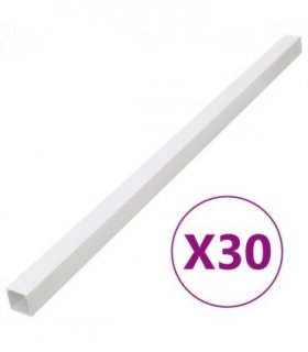 vidaXL Cable Trunking 100x60 mm 30 m PVC — Size: 100 x 60 mm 30 m, Model: screwable