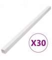 vidaXL Cable Trunking 100x60 mm 30 m PVC — Size: 100 x 60 mm 30 m, Model: screwable