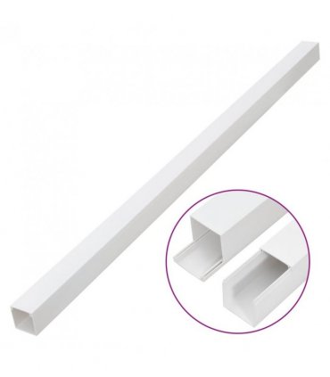 vidaXL Cable Trunking 100x60 mm 30 m PVC — Size: 100 x 60 mm 30 m, Model: screwable