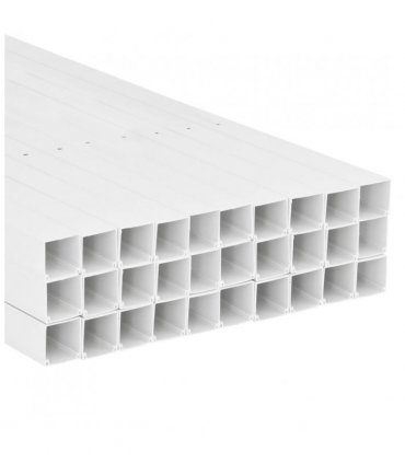 vidaXL Cable Trunking 100x60 mm 30 m PVC — Size: 100 x 60 mm 30 m, Model: screwable