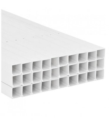 vidaXL Cable Trunking 33x33 mm 30 m PVC — Size: 33 x 33 mm x 30 m, Model: screwable