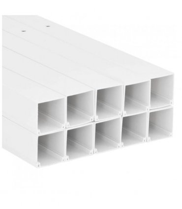 vidaXL Cable Trunking 60x40 mm 10 m PVC — Size: 60 x 40 mm 10 m, Model: screwable