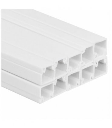 vidaXL Cable Trunking 30x15 mm 10 m PVC — Size: 30 x 15 mm 10 m, Model: screwable