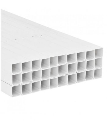 vidaXL Cable Trunking 40x25 mm 30 m PVC — Size: 40 x 25 mm 30 m, Model: screwable