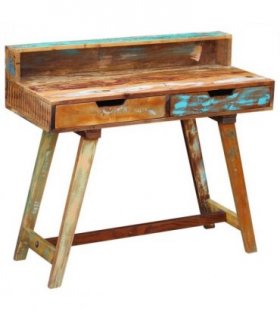 vidaXL Desk Solid Reclaimed Wood — Colour: Multicolour, Size: 100 x 45 x 90 cm