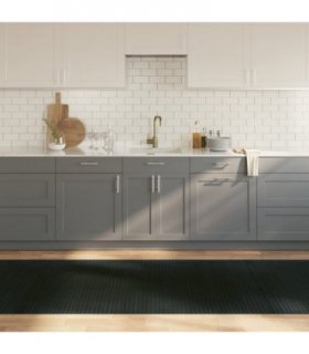 vidaXL Rug Rectangular Grey 100x400 cm Bamboo — Size: 100 x 400 cm