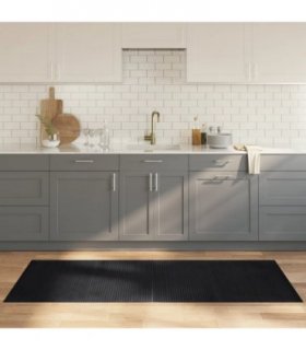 vidaXL Rug Rectangular Black 80x200 cm Bamboo — Size: 80 x 200 cm