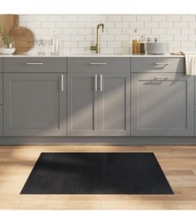 vidaXL Rug Rectangular Black 80x100 cm Bamboo — Size: 80 x 100 cm