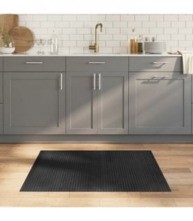 vidaXL Rug Rectangular Grey 80x100 cm Bamboo — Size: 80 x 100 cm