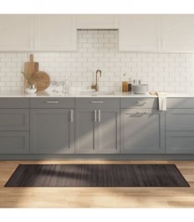 vidaXL Rug Rectangular Dark Brown70x200 cm Bamboo — Size: 70 x 200 cm