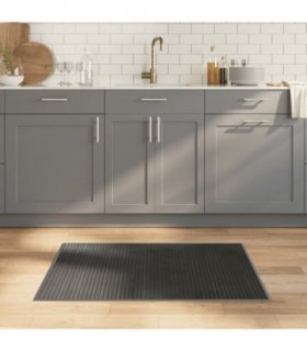 vidaXL Rug Rectangular Grey70x100 cm Bamboo — Size: 70 x 100 cm