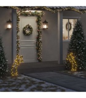 vidaXL Christmas Light Decoration with Spikes Meteor 80 LEDs 62 cm — Model: with tinsel