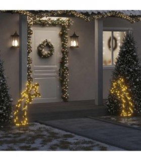 vidaXL Christmas Light Decoration with Spikes Meteor 115 LEDs 89 cm — Model: with tinsel