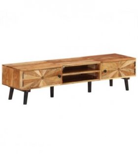 vidaXL TV Cabinet 145x35x35 cm Solid Acacia Wood — Size: 145 x 35 x 35 cm