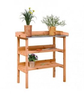 vidaXL Plant Table with Shelves Brown 78x38x82.5 cm Solid Wood Fir