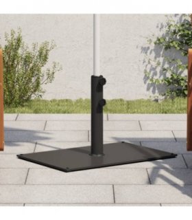 vidaXL Parasol Base for Ø32/38/48 mm Poles 15 kg Rectangular — Colour: black