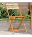 vidaXL Bistro Chairs 2 pcs Beige Solid Wood Acacia and Rope