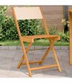 vidaXL Bistro Chair | Set of 2 | Beige