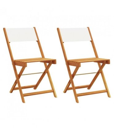 vidaXL Bistro Chair | Set of 2 | Cream white