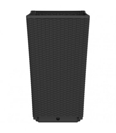 vidaXL Garden Planters 2 pcs Black 32.5x32.5x57 cm PP